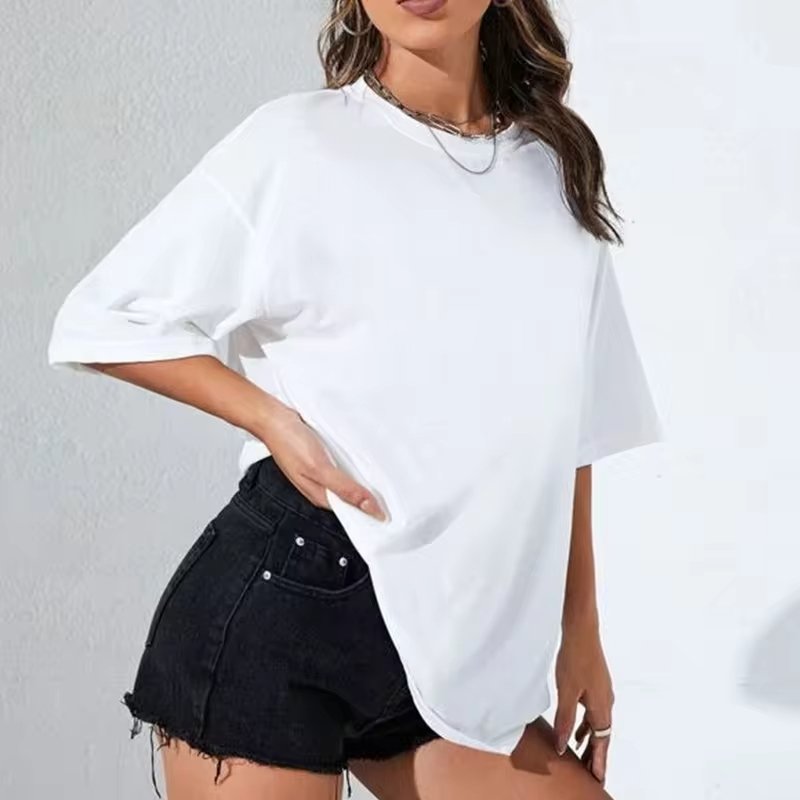 Breathable Color Block Patchwork Men's T Shirt Heavyweight 100% Cotton Drop Shoulder Oversized Raglan Sleeve T Shirt