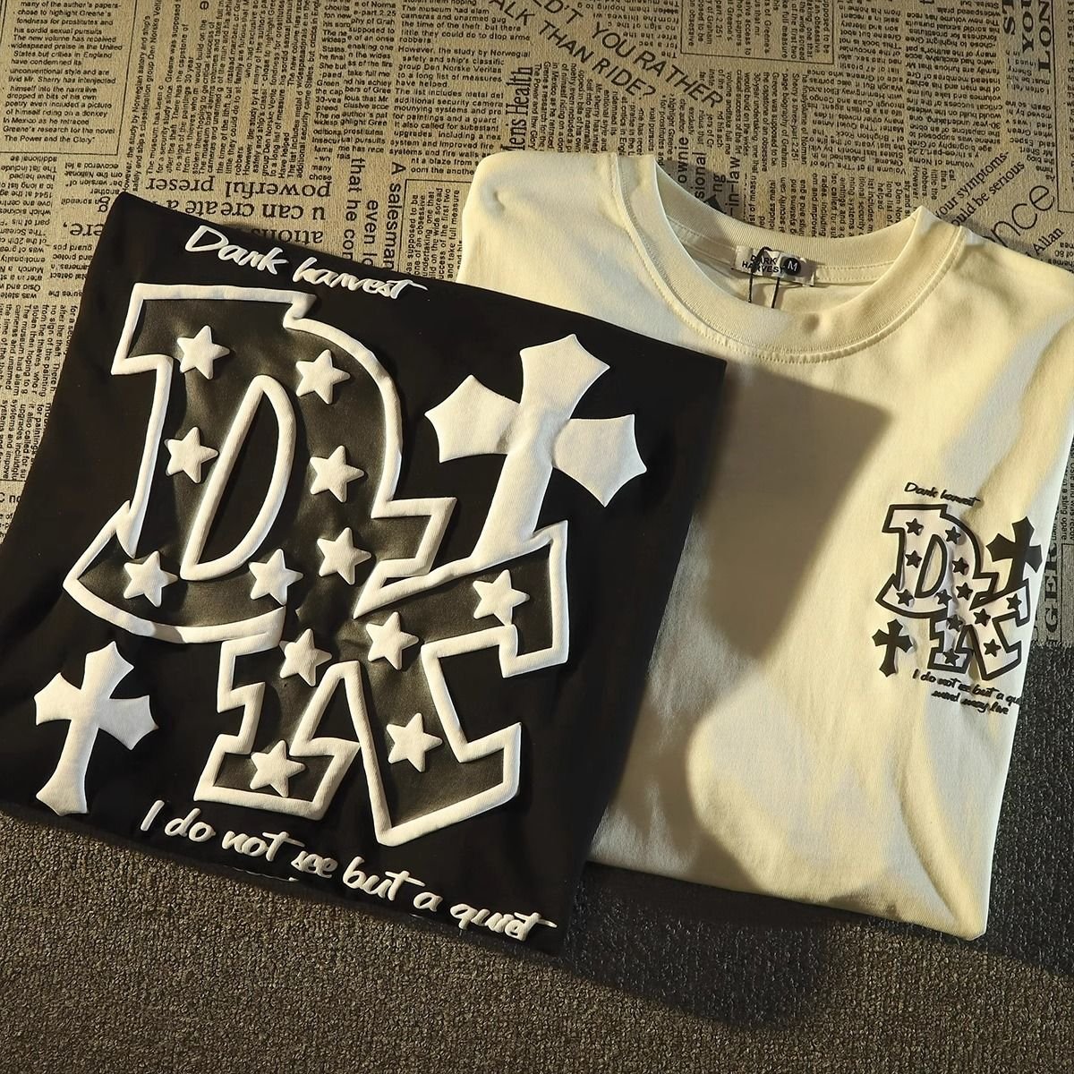 Latest Designer Streetwear 3d Puff Print Tshirts 100% Cotton Printing Your Brand Logo Plus Size Men's T-shirt