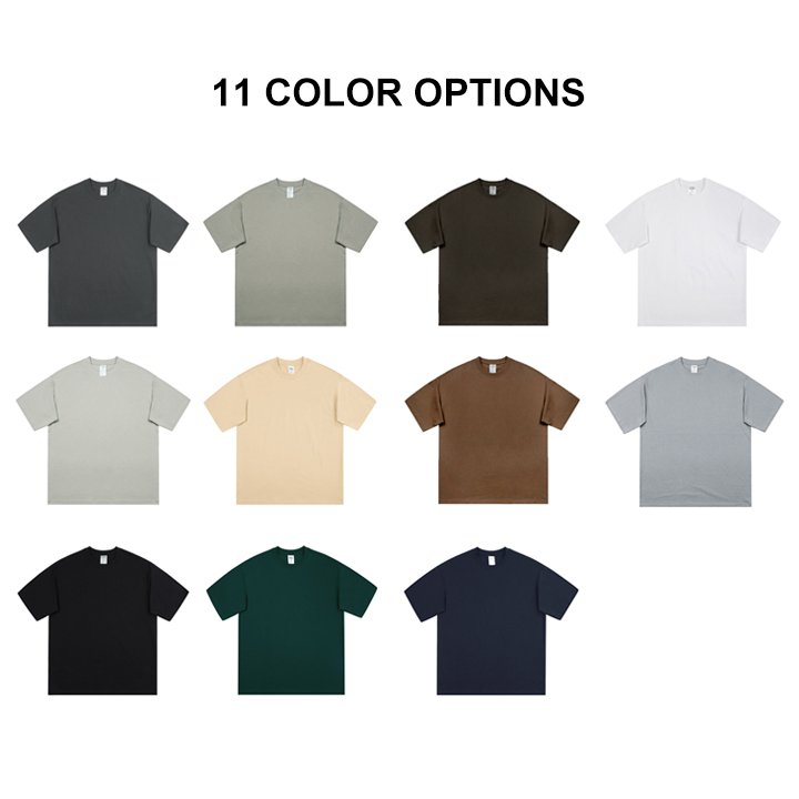 High Quality 330gsm 100% Cotton Heavyweight Oversized Printed Embroidered Plain Tee Plus Size Men's Custom Logo Pattern T-Shirt