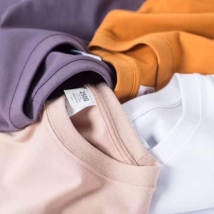 Oversized Drop shoulder High Quality 250gsm Cotton Blank Plain Tshirt Custom 3D Printing Plus Size Men's T-Shirts