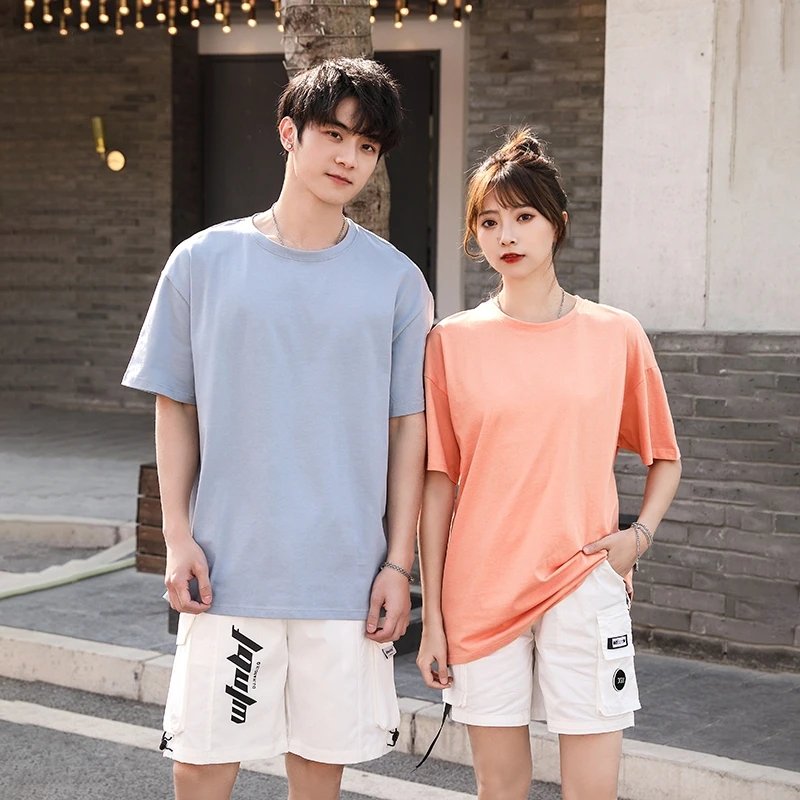 Oversized Drop shoulder High Quality 250gsm Cotton Blank Plain Tshirt Custom 3D Printing Plus Size Men's T-Shirts