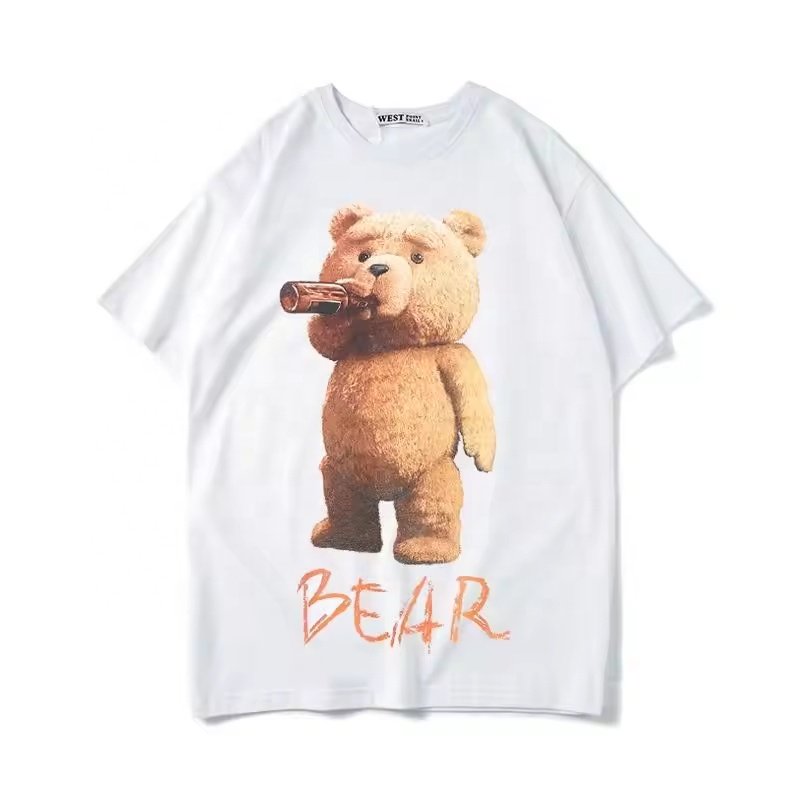 Men's short-sleeved t-shirt summer 2024 new brand trend ice silk half-sleeved cotton t-shirt top clothes men's clothing