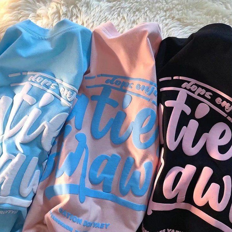 OemTee Shirt 100% Cotton Plain Oversized Men's T-shirts Heavy Weight tshirts Custom Summer 3d Screen Logo Men Puff Print T Shirt
