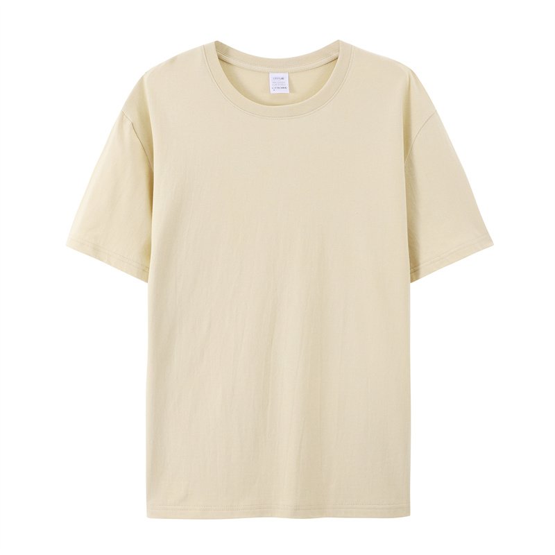 Wholesale Mens high-quality t-shirt Printing on-demand printing logo label 100% cotton embroidered white t-shirt