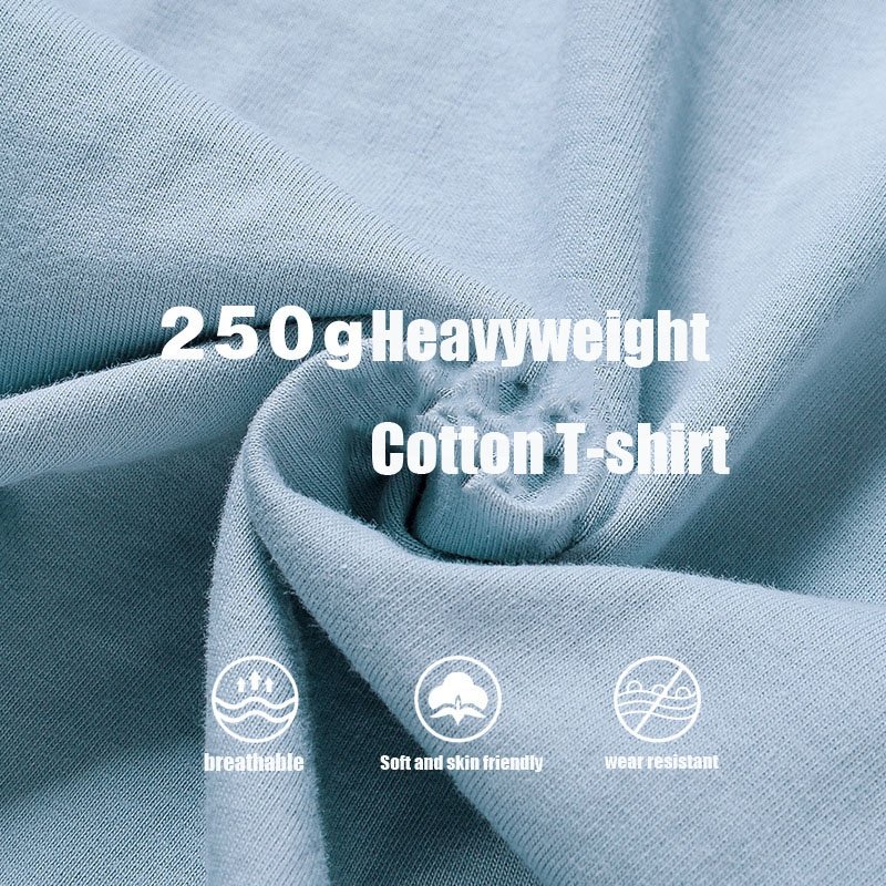 Custom 250g High Quality HeavyWeight Plain Oversized Tshirt Printing Embroidery Custom Blank 100% Cotton drop shoulder T-Shirt
