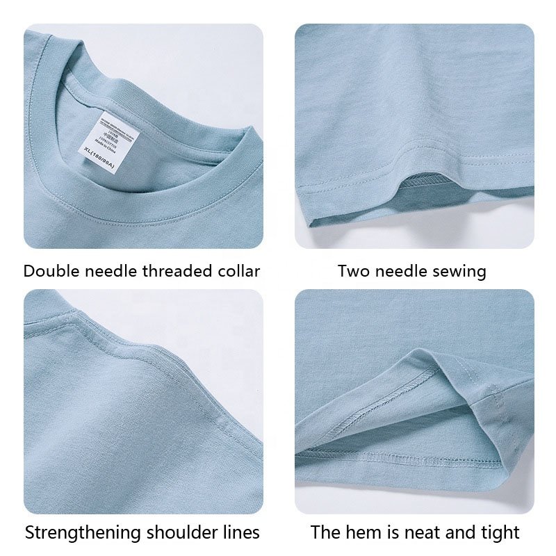 Custom 250g High Quality HeavyWeight Plain Oversized Tshirt Printing Embroidery Custom Blank 100% Cotton drop shoulder T-Shirt