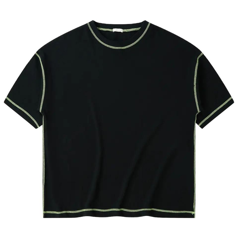 Cut and Sew Manufacturer Boxy fit t shirt o neck T Shirts contrast stitched men t shirt