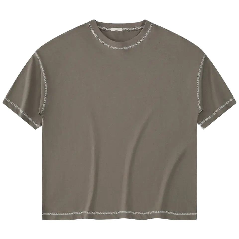 Cut and Sew Manufacturer Boxy fit t shirt o neck T Shirts contrast stitched men t shirt