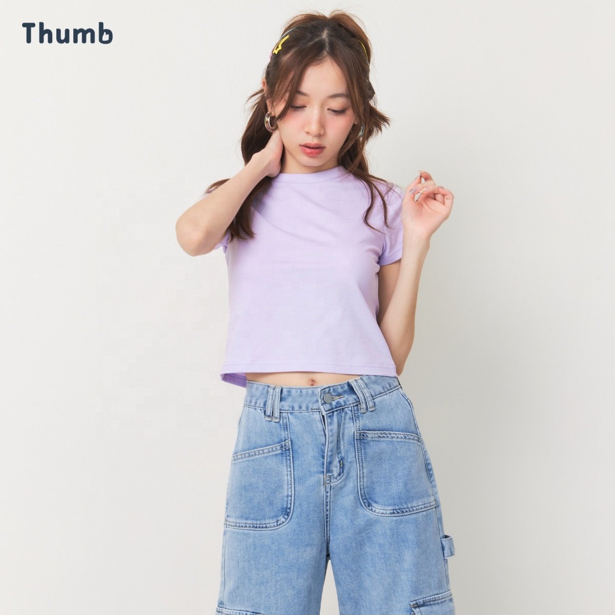 2023 New Design Women Slim Fit Basic Blank Crop T Shirts For Sale Women Crop Tops In All Colors And Sizes