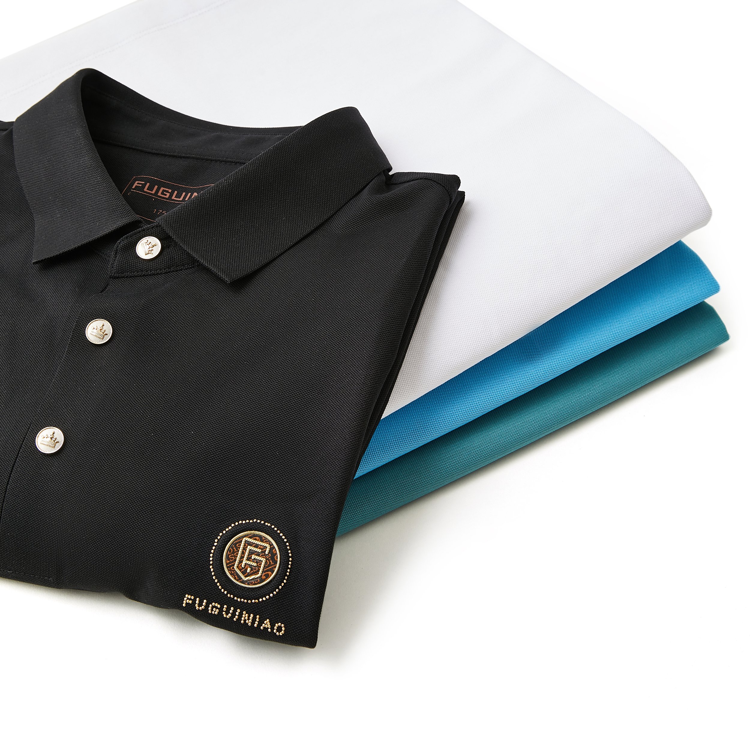 Daily Casual Sports Style Luxury Design Polo- Neck Man Polo T-Shirt 170-210grams Heavyweight Exquisite Tailoring Embroidered