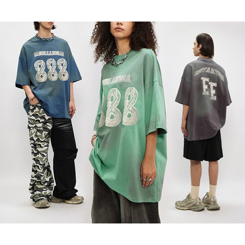 High Quality 100% Cotton Vintage Wash Acid Wash Men's T-shirts Heavyweight Oversized Tshirt Printing Custom T Shirt
