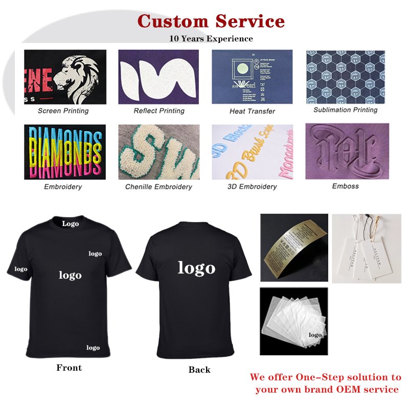 Oversized Casual Blank 100% Cotton T Shirt Round Neck Men's T-Shirts With Custom Logo Plain T Shirt For Men