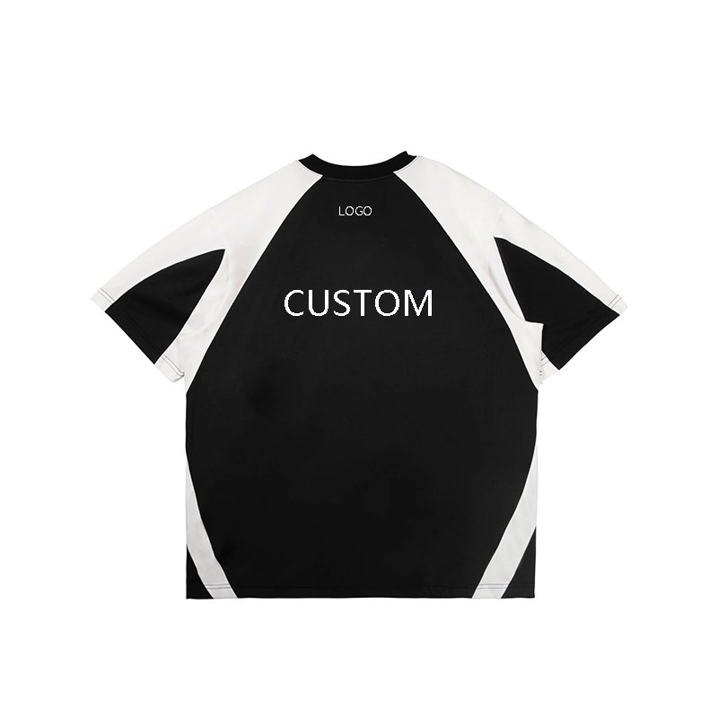 Summer Off Shoulder Plus Size T Shirt Patchwork Heavy Weight Short Sleeve Loose Men's T-Shirt