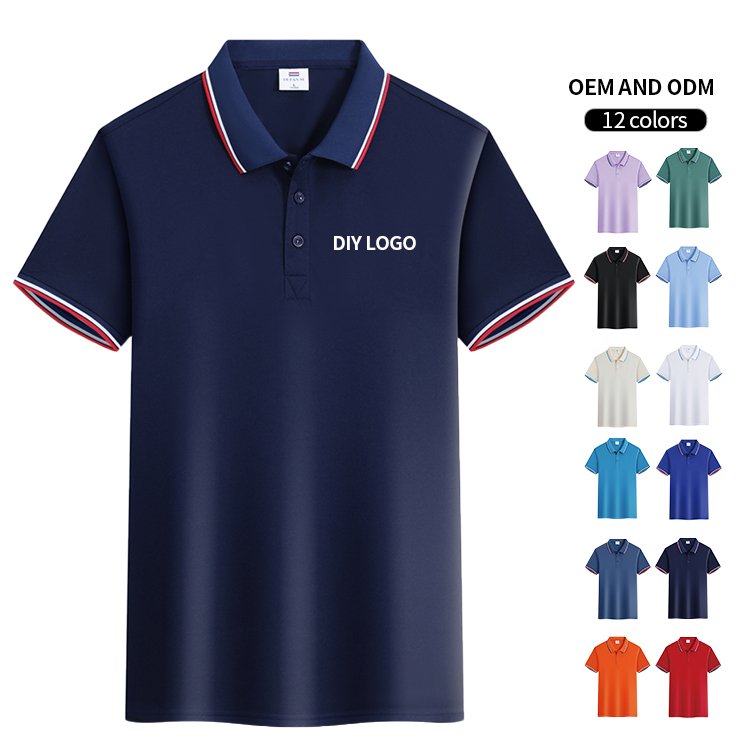 Custom cheap smooth cool fabric poly cotton materials polo t shirts short sleeve men's polo shirts