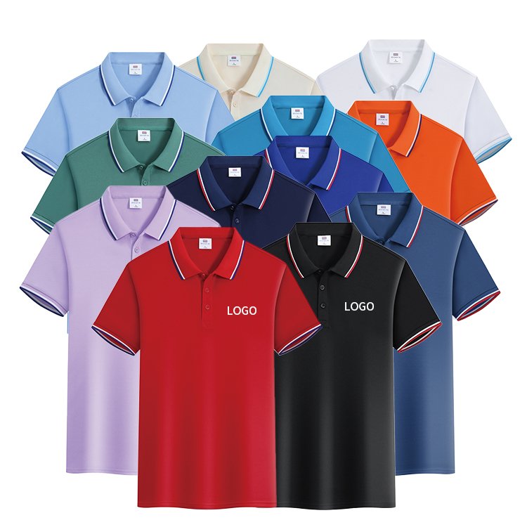 Custom cheap smooth cool fabric poly cotton materials polo t shirts short sleeve men's polo shirts