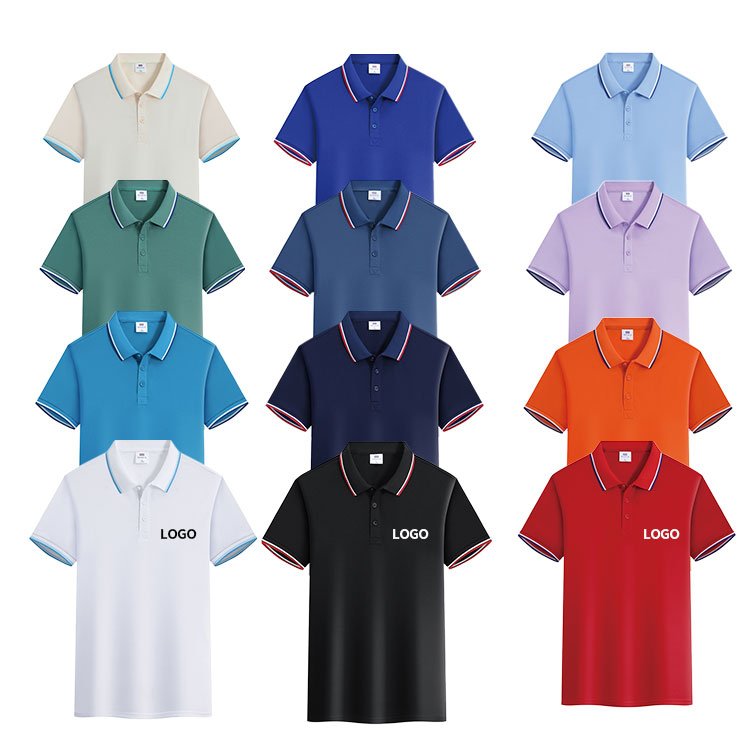 Custom cheap smooth cool fabric poly cotton materials polo t shirts short sleeve men's polo shirts