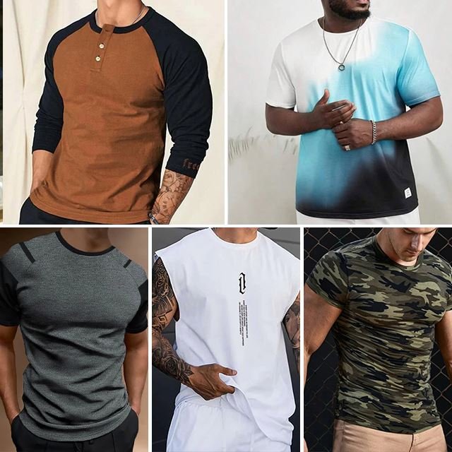 Wholesale inventory of short sleeved men's t-shirts summer fashion top loose and casual men's t-shirts randomly shipped