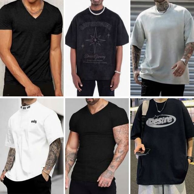 Wholesale inventory of short sleeved men's t-shirts summer fashion top loose and casual men's t-shirts randomly shipped