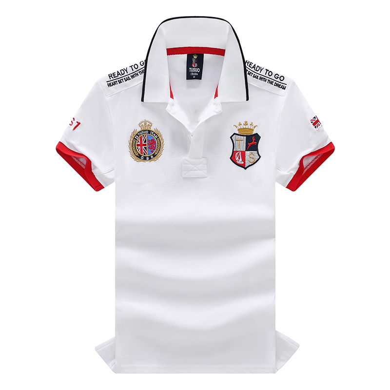 Summer Men Sportswear Cotton Short Sleeve Polo Shirt Street Wear Embroidery Casual Fashion Masculine Tops