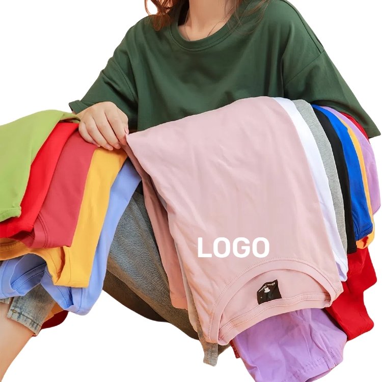 Factory Wholesale Custom Thick Collar Cotton Tshirt White Solid Box Blank Tee Men Black Boxy Fit T Shirt