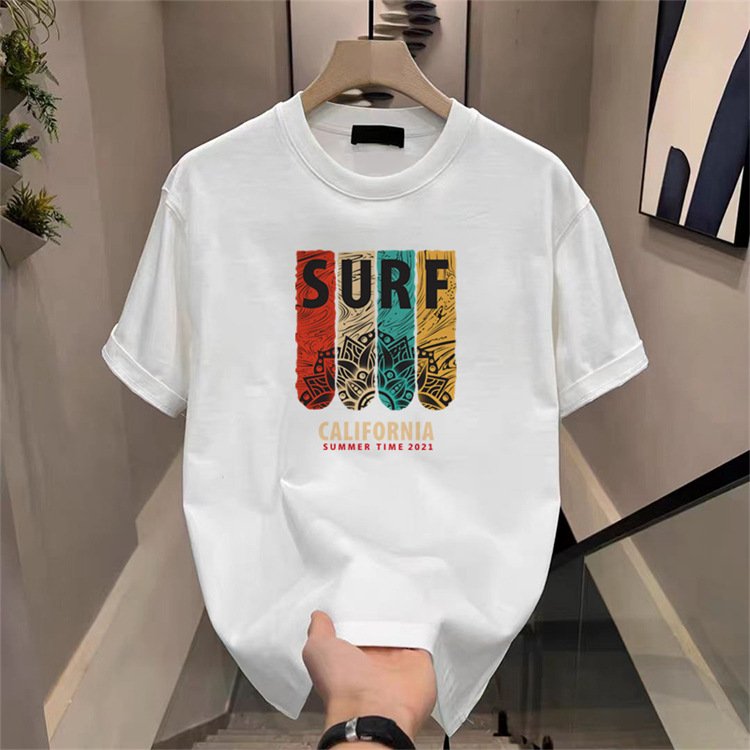 Comfortable Boy Men Clothes Men's Cartoon Pattern Fashion Men's T-shirts Breathable Cotton T-shirts