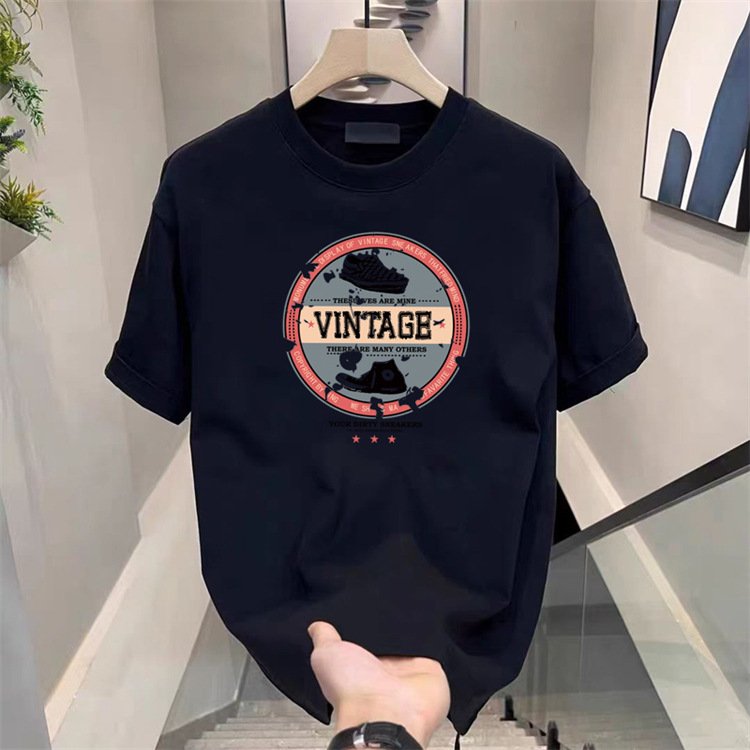 Comfortable Boy Men Clothes Men's Cartoon Pattern Fashion Men's T-shirts Breathable Cotton T-shirts