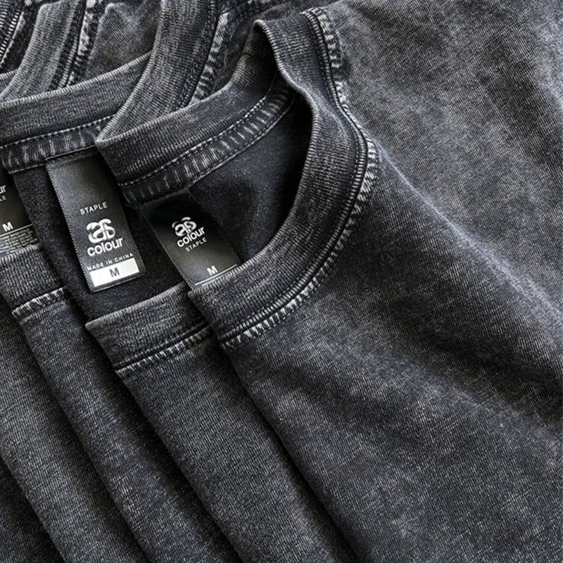 New Design Acid Washed Men's T-shirts Wholesale Clothing Plain Heavyweight Cotton Custom Logo Oversized Vintage shirts for men