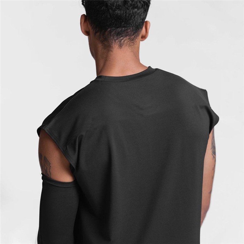 Custom Own Logo Cotton Singlet Gym Sleeveless T-shirt Vest Sportswear Tops Men Bodybuilding Fitness Tank Tops
