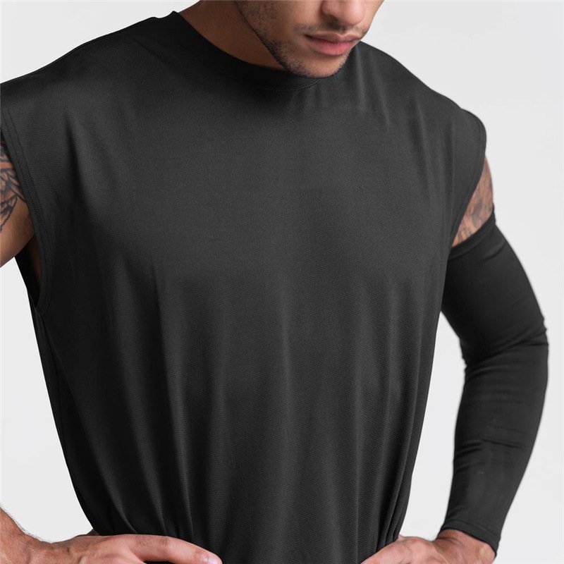 Custom Own Logo Cotton Singlet Gym Sleeveless T-shirt Vest Sportswear Tops Men Bodybuilding Fitness Tank Tops