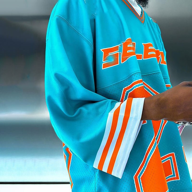2024 Custom screen printed square T-shirt mesh oversized T-shirt Football shirt Football basketball jersey Men's T-shirt
