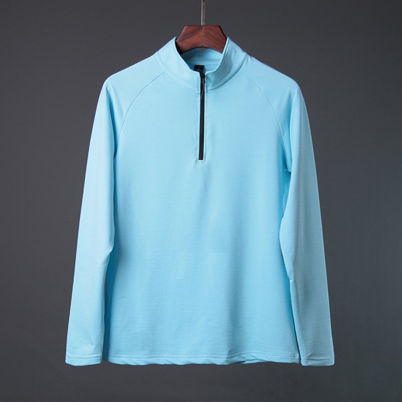 Custom Gym Mens Raglan Long Sleeve T Shirt Slim Fit T Shirt With 1/4 Zip Training Pullover