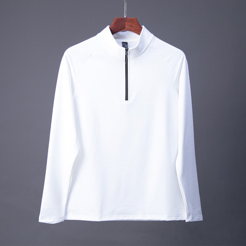 Custom Gym Mens Raglan Long Sleeve T Shirt Slim Fit T Shirt With 1/4 Zip Training Pullover