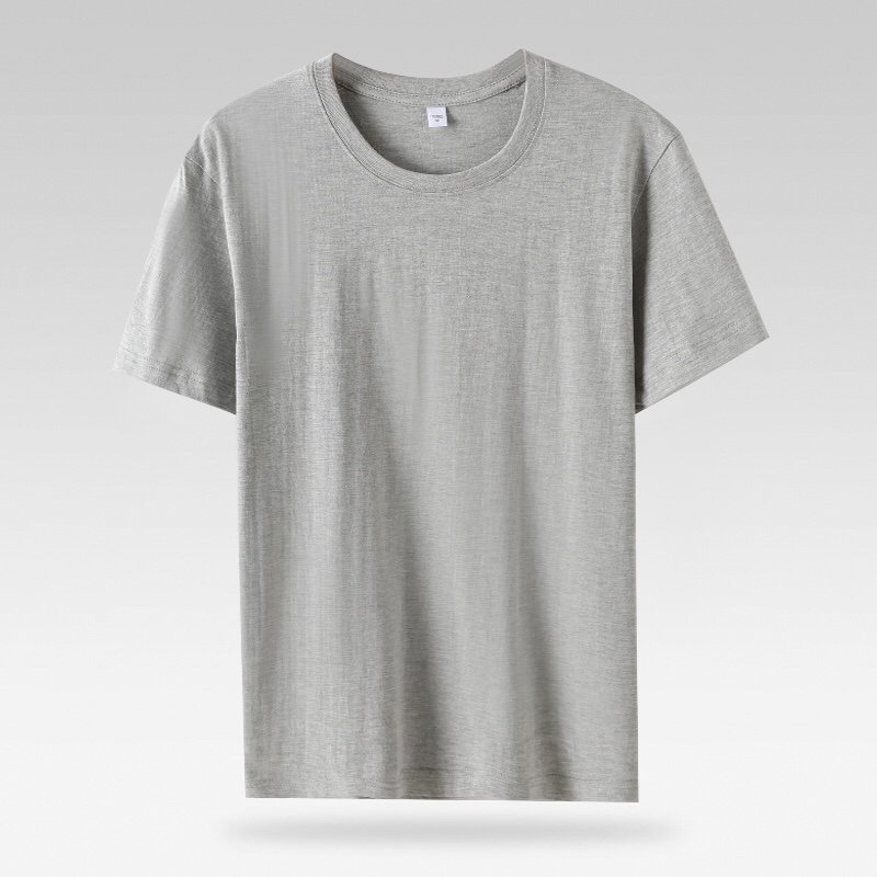 Plain Black White And Gray Men's T-shirts Oversize Cotton Men's T-shirt Printed