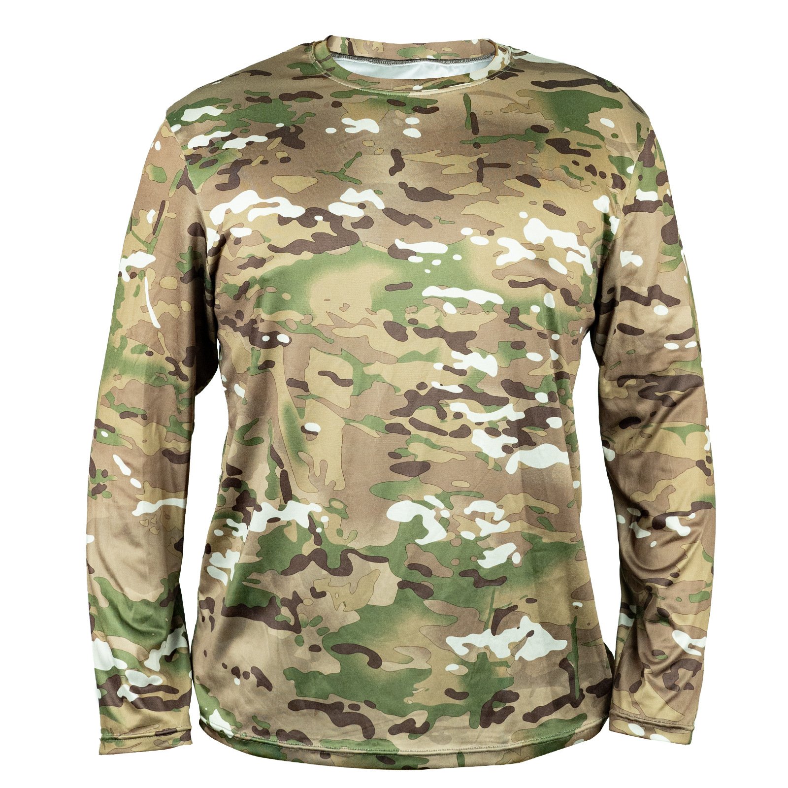 Outdoor hunting camouflage men's sun protection long sleeved T-shirt quick dry fitness running training Men's T-shirt clothes