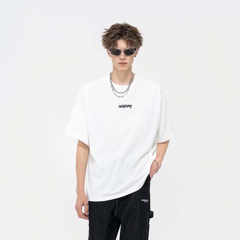 Factory Quality Wholesale Loose Drop Shoulder Streetwear Blank Oversized Crew Neck Plain Men's T-Shirts