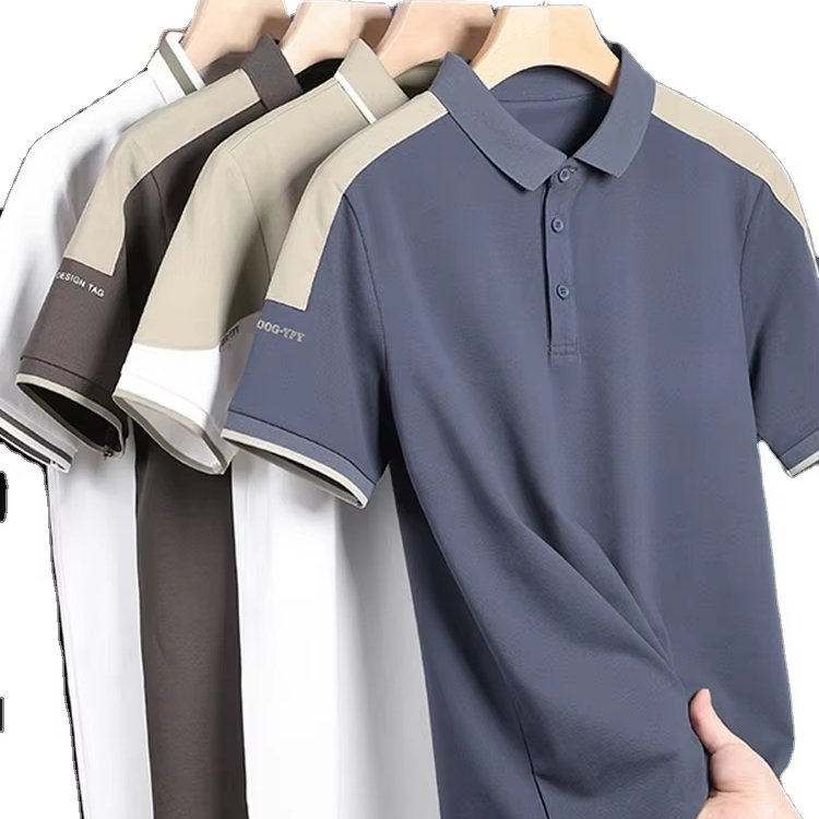 Summer short-sleeved business polo shirt men's T-shirt thin lapel half-sleeved business casual trend Brand