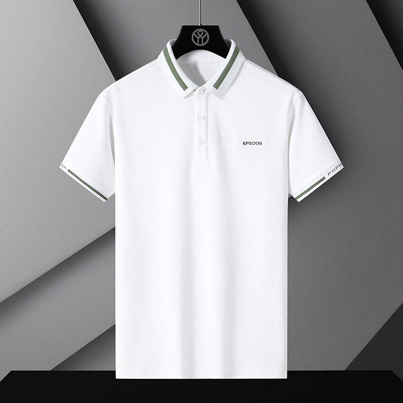 Summer short-sleeved business polo shirt men's T-shirt thin lapel half-sleeved business casual trend Brand