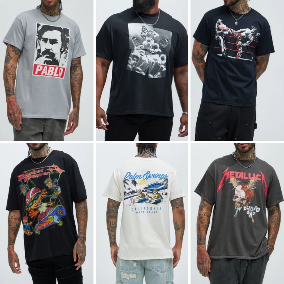 Clearance 2024 High quality Printed Fashion Designer T-shirt for Men's Casual Loose Printed T-shirt Random Delivery