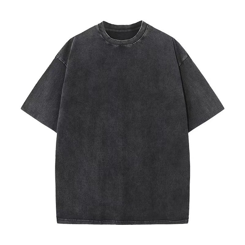 300gsm Custom LOGO quality heavyweight acid washed oversize plain tshirts men plus size men's t-shirts
