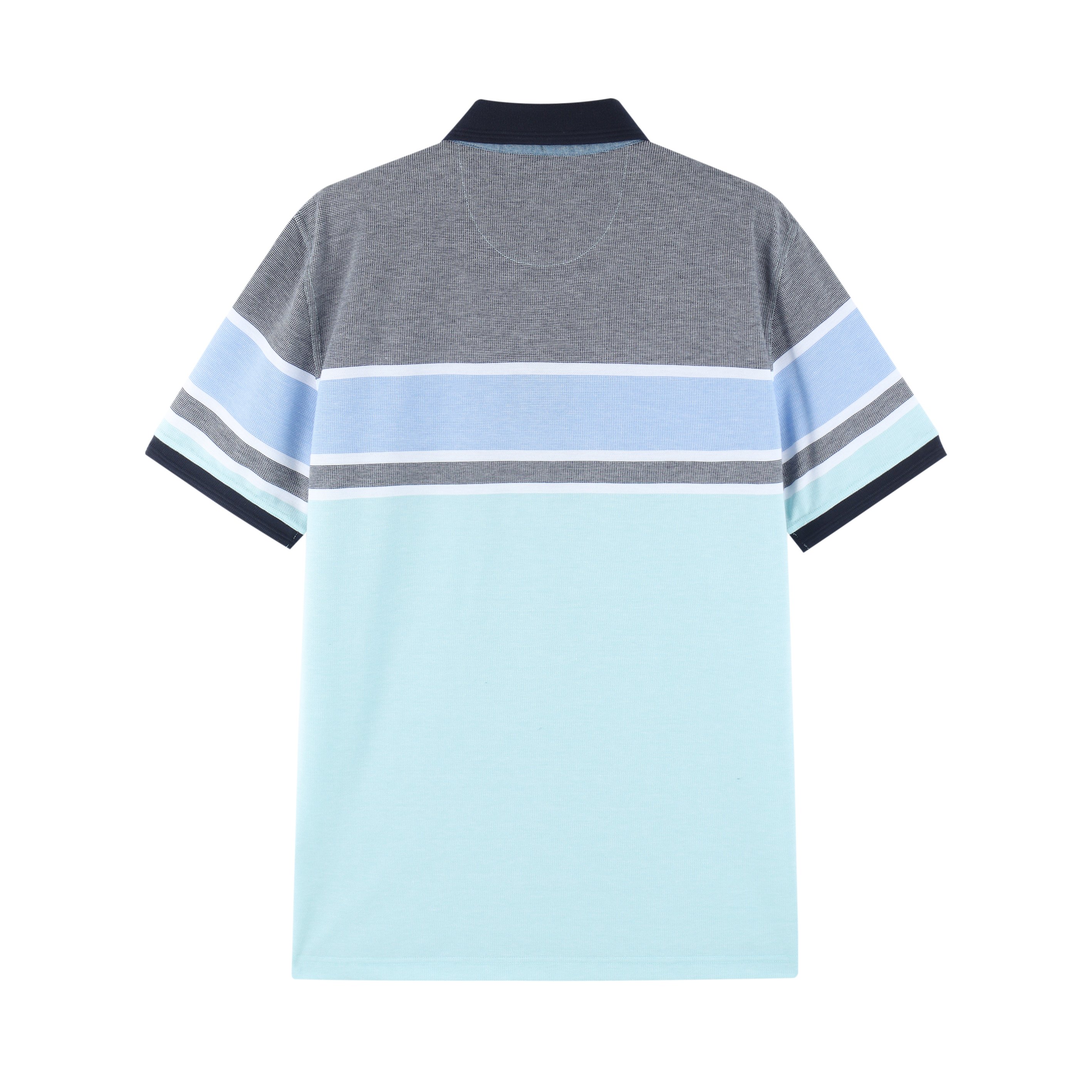 190G/M2 35%cotton 65%polyester Custom Logo Printed Knitted Cotton Polyester Plain Stripe Short Sleeve Men'S Golf Polo T Shirts