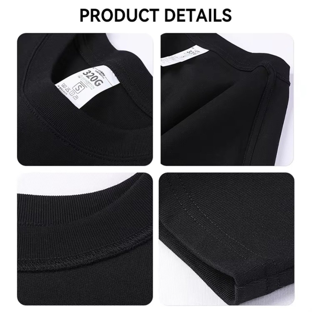 Heavyweight 250 Gsm T Shirts Oversized Tshirt Cotton 100% Drop Shoulder Customized Screen Print Graphic T-Shirt Men