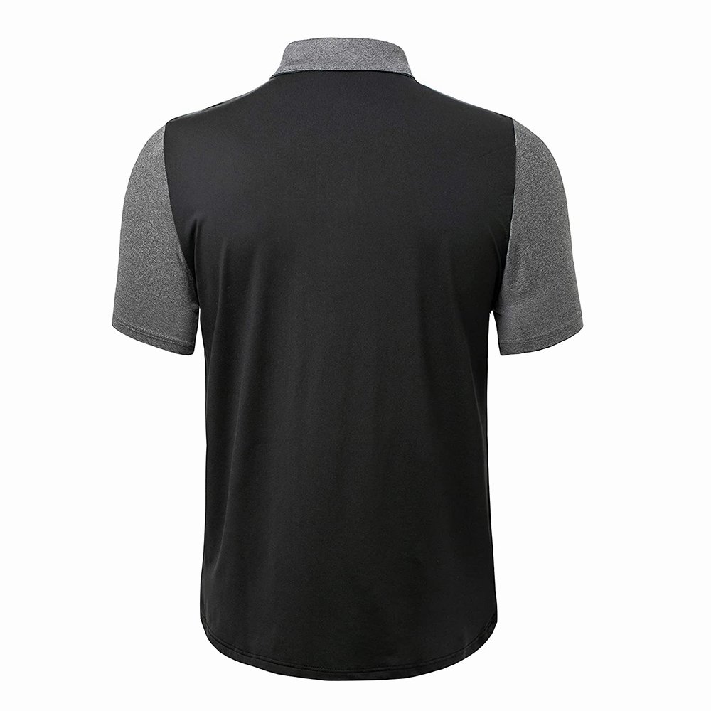 High Quality Men's Casual Polo Shirts Gray and Black Cotton Fabric Comfortable Short Sleeve Golf Shirts Soft and Trending