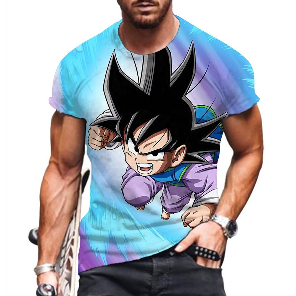 Men T Shirt Men's T-shirt 2024 Tops DBZ Y2k Shirts New Vegeta Goku Short Sleeve Clothing Harajuku Style Streetwear