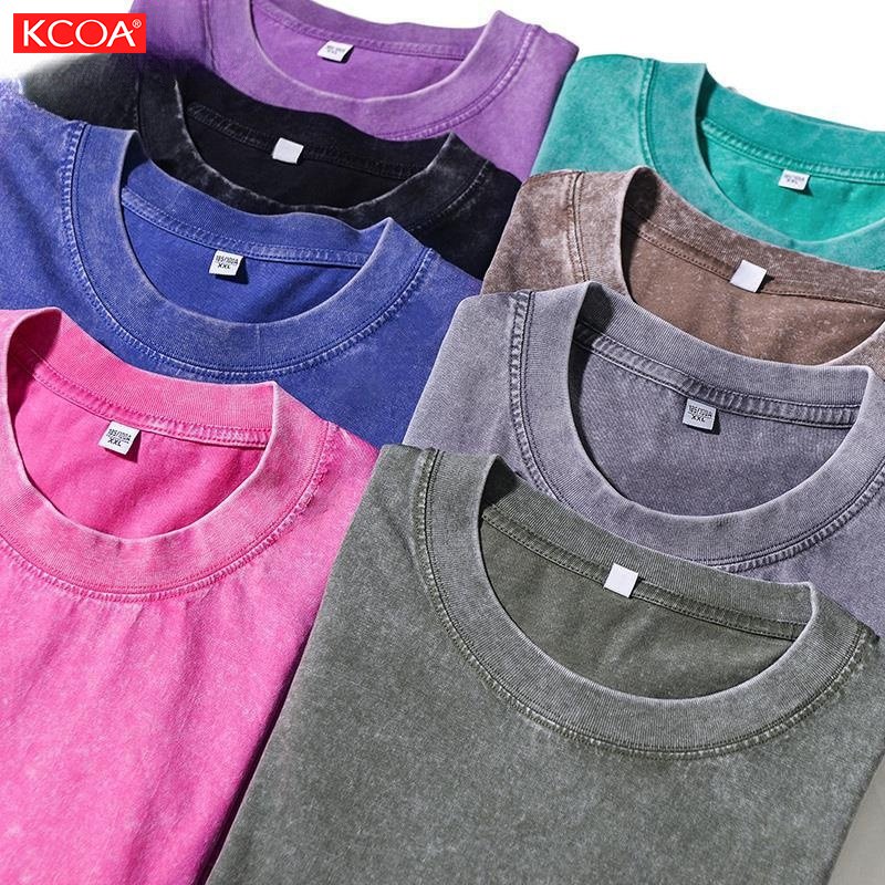 Custom Oversized Heavyweight T-Shirt Graphic Tees Vintage Acid Washed Tshirt Heavy Cotton T Shirt For Men
