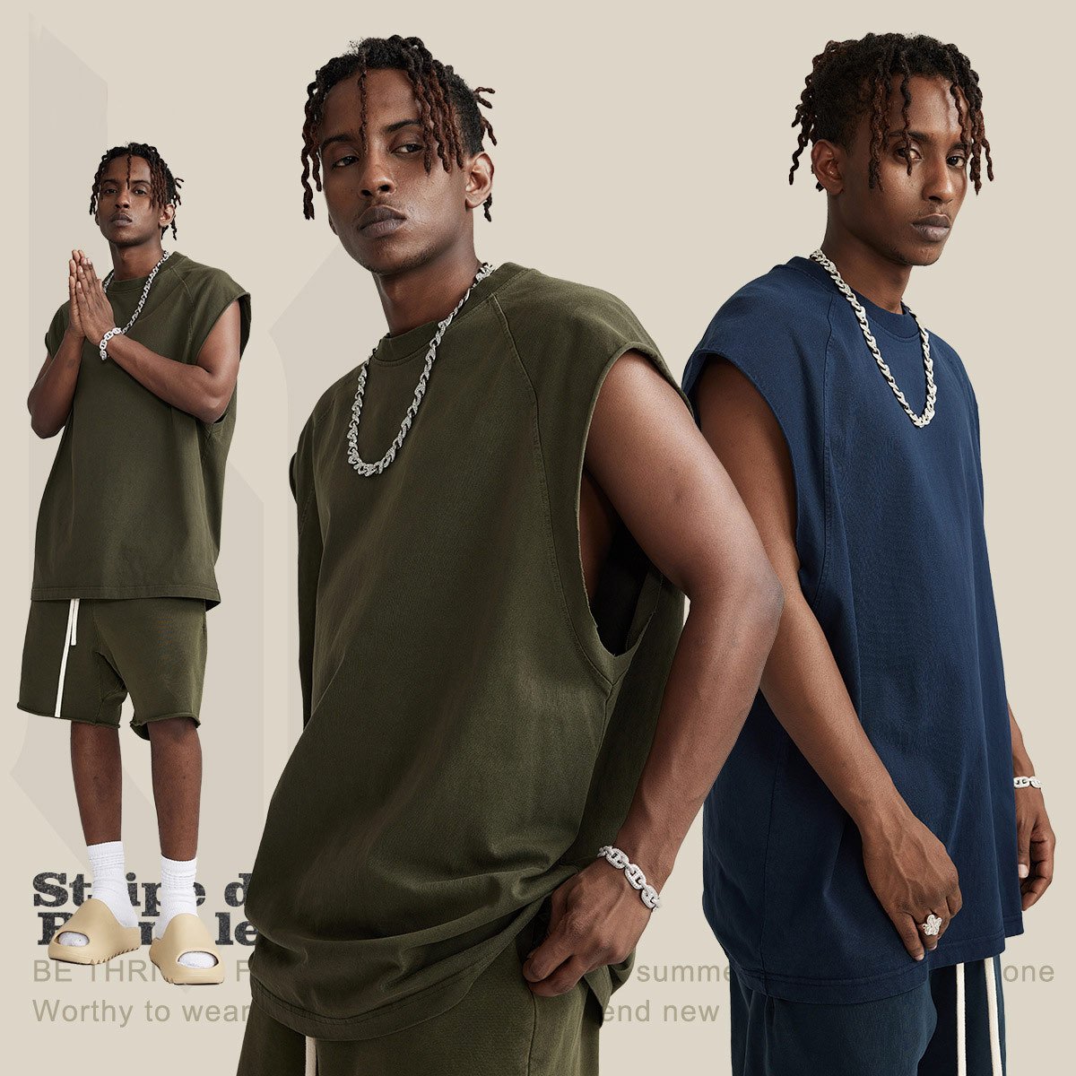 vintage custom wash tank top sleeveless men's t-shirt tank top vest gym vintage washed tank top mens