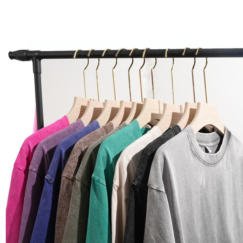 High Quality Heavyweight Distressed Acid Wash 230G Men's t-shirts Oversized Shirt Custom Regular T Shirt Men