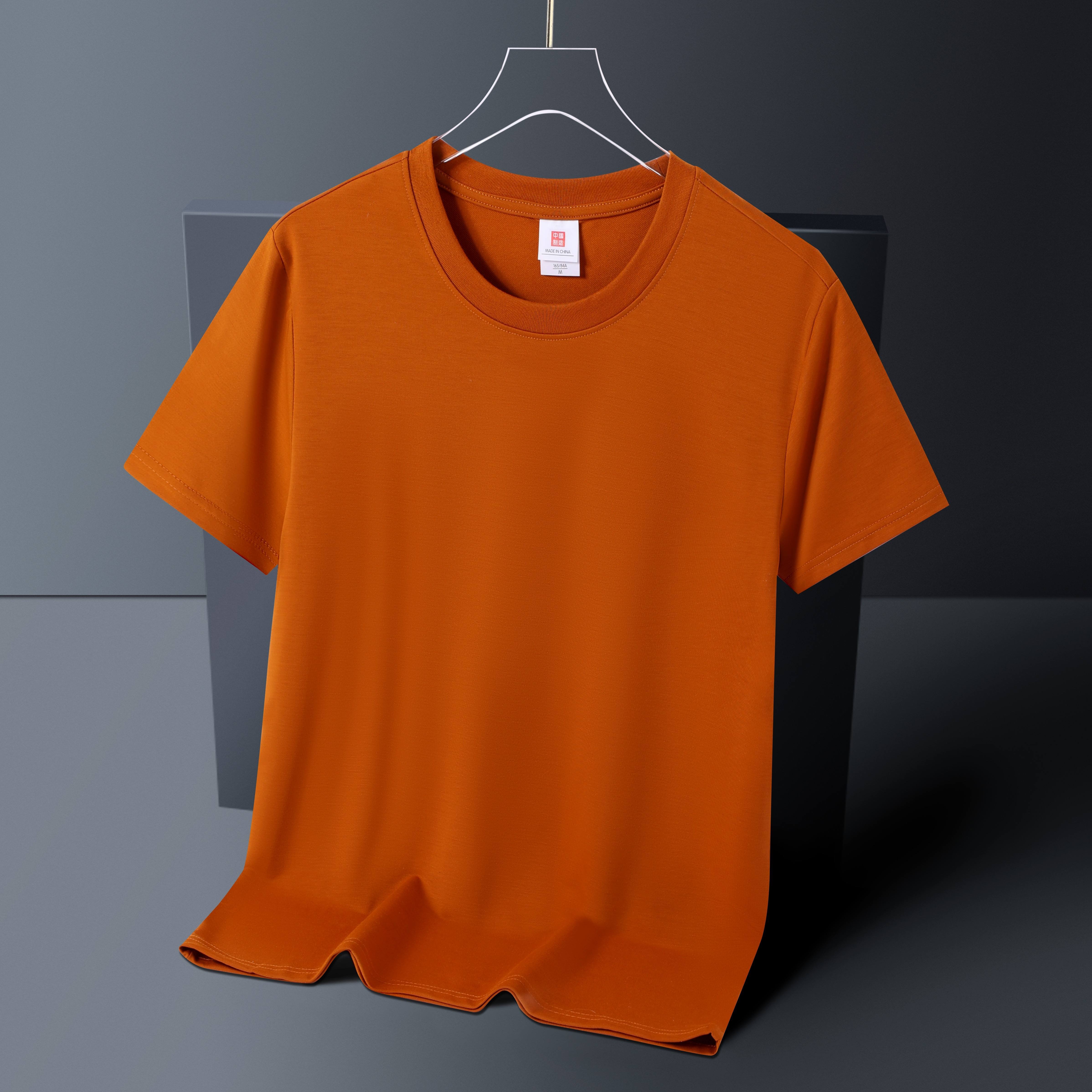 Design 220 gsm Combed Cotton Tshirt Tee Round Neck Organic Cotton Printed Heavyweight Blank T Shirt Plus Size Men's T-shirts