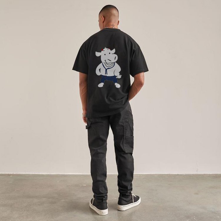 DiZNEW 2021 High Quality Oversized Custom T Shirts 100% Cotton Rubber Print Men's T-shirts Plus Size T Shirt