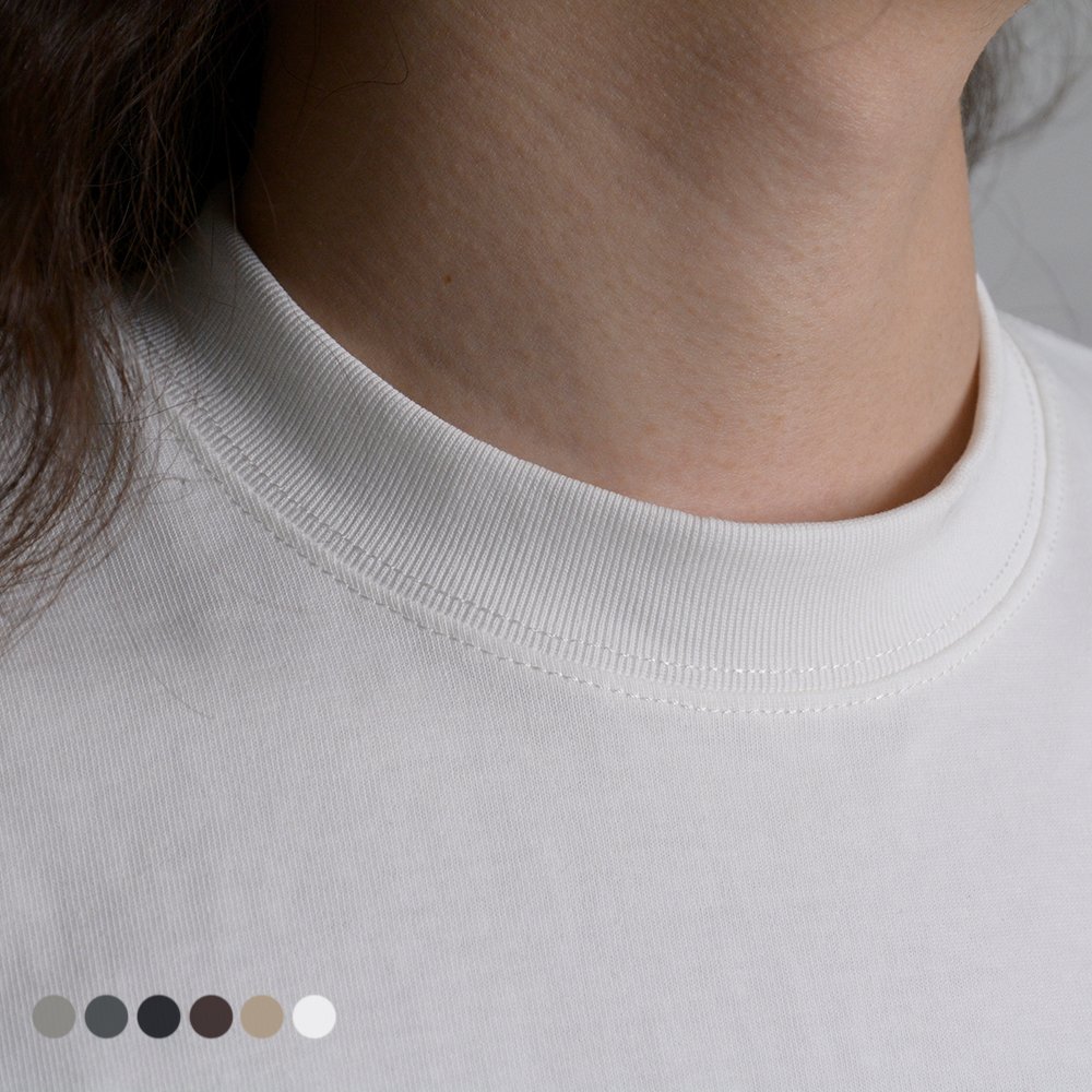 High Quality Men Luxury Custom Heavy 100% Cotton oversize T Shirt Blank Mock Neck Heavyweight Oversized t shirt