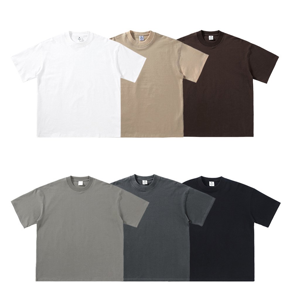 High Quality Men Luxury Custom Heavy 100% Cotton oversize T Shirt Blank Mock Neck Heavyweight Oversized t shirt